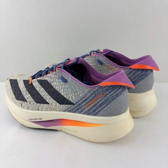 Adidas Adizero Prime X Strung Gray Navy Running Shoes Men's US 7.5 - Picture 4 of 10